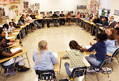 Classroom circle at Pottstown High School