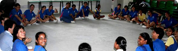 Ping Yi Secondary School students participate in a restorative circle.