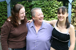 Veronica Hart and two Stanfield Home residents