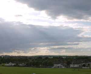 "Evening sky over Tallaght, Dublin" by pc-world at Flickr Creative Commons