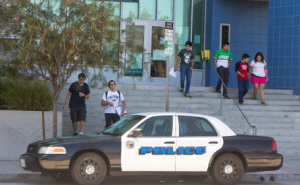 LA redefines the relationship between police and schools. Photo by Monica Almeida for the New York Times.