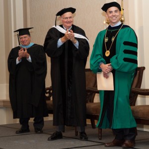 (r-l) Dr. John Bailie, 2nd IIRP President, William Ballantine, IIRP Board of Trustees Chair and IIRP Founder Ted Wachtel.