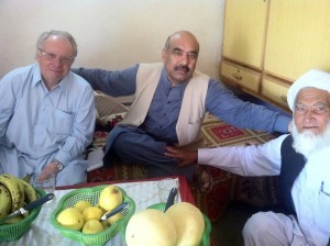 John Braithwaite (left) and Ali Gohar (center) during spring 2013