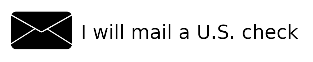 I will mail a U.S. check.